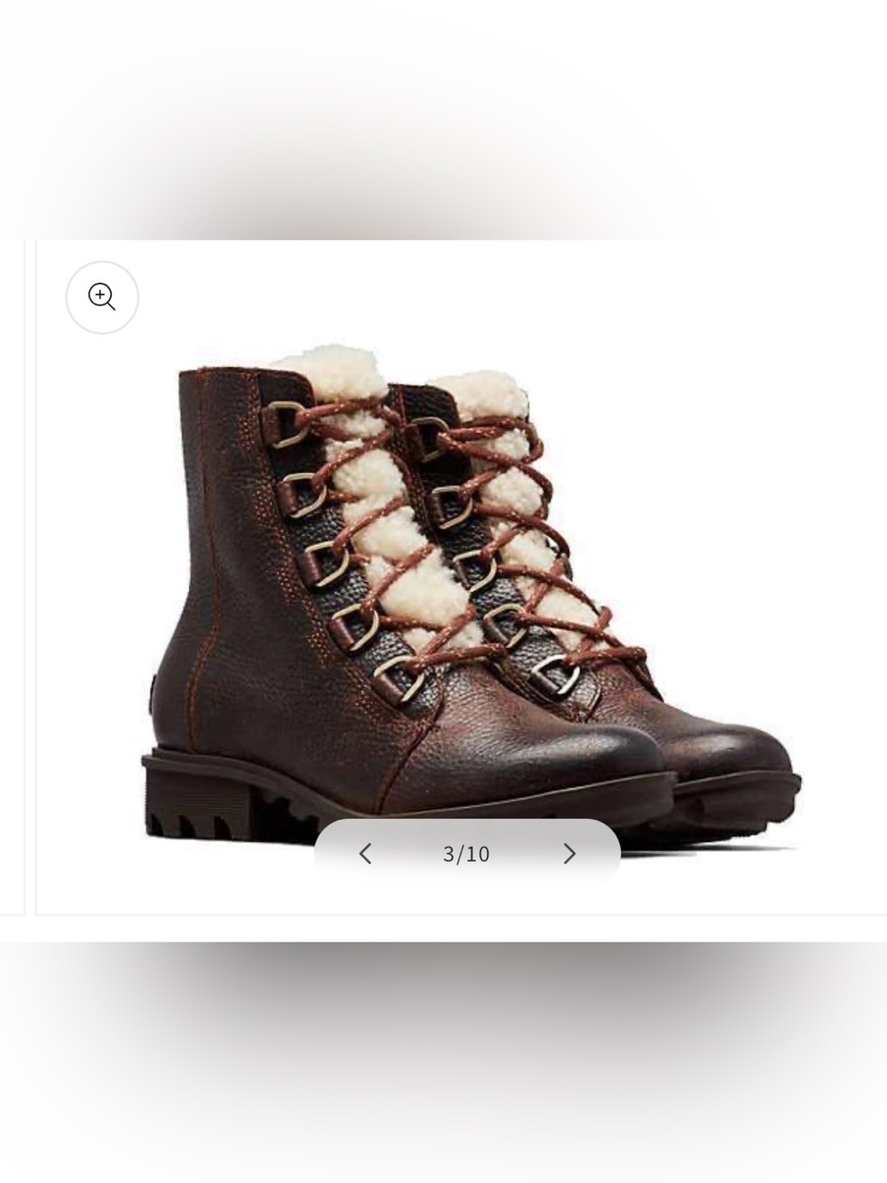 Sorel Phoenix Short Lace Cozy Boot 9.5